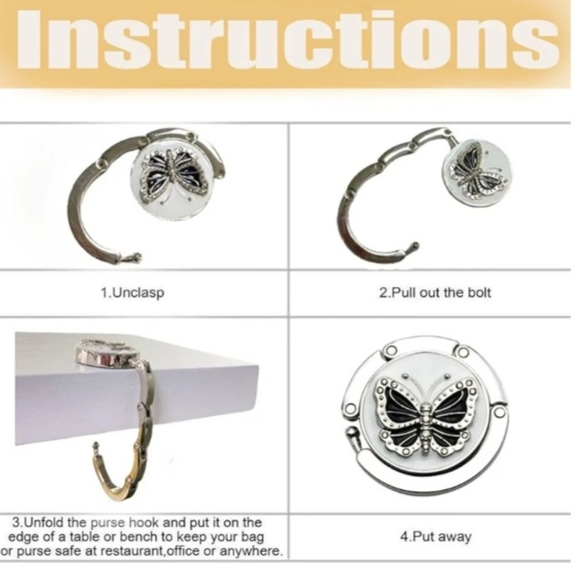 Portable Handbag Hook Fits Most Tables - Picture 8 of 8